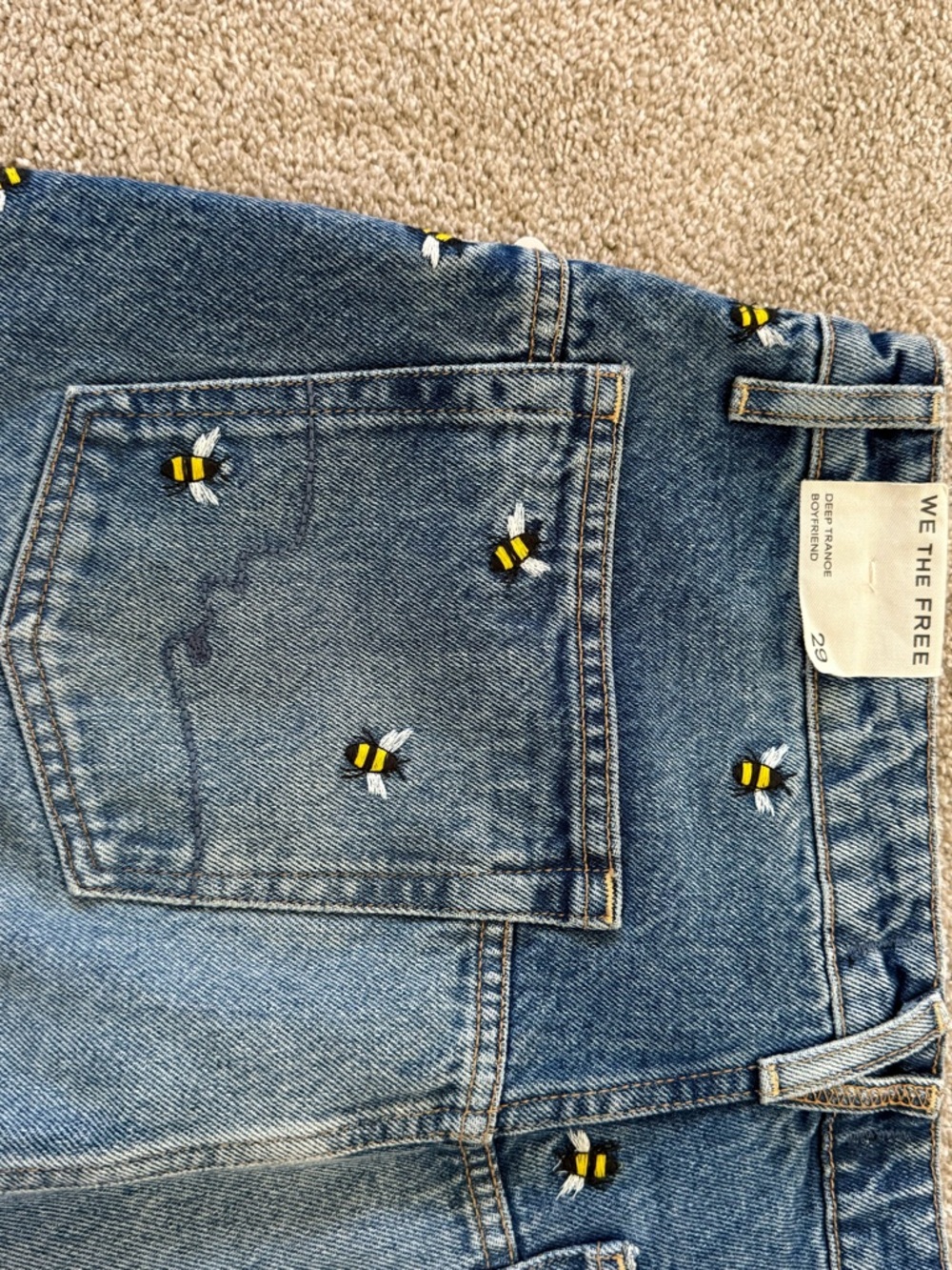 We The Free Deep Trance Embroidered Dropped Boyfriend Jeans - Picture 7 of 8